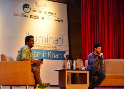 Aamir Khan at Illuminati, Mood Indigo 2013
