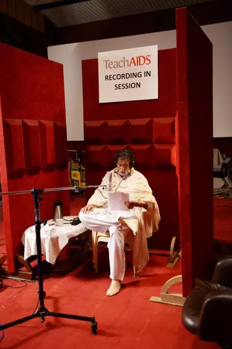 Amitabh Bachchan at BR Studios in Mumbai, India (2013)