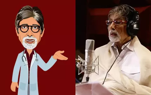 Amitabh Bachchan at BR Studios in Mumbai, India (2015)