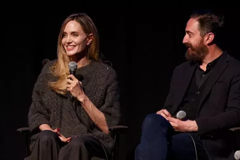 Angelina Jolie at the 2024 Telluride Film Festival for a screening of the movie, Maria