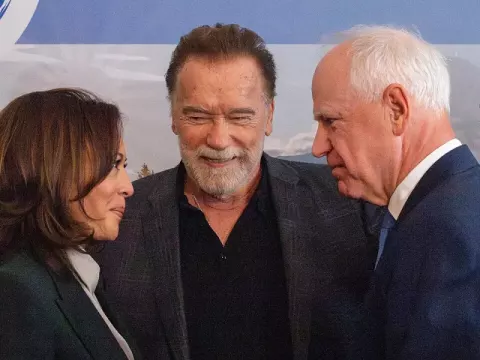 Arnold Schwarzenegger at the 10th Austrian World Summit at the Hofburg in Vienna (2026)