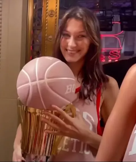 Bella Hadid at Fashion Week Backstage in New York in 2021
