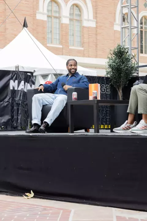 Big Sean at the Los Angeles Festival of Books in Los Angeles, California in April 2025