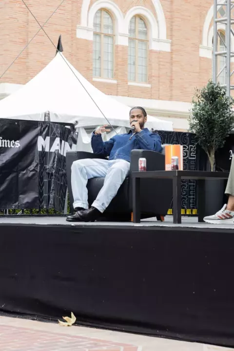 Big Sean at the Los Angeles Festival of Books in Los Angeles, California in April 2025