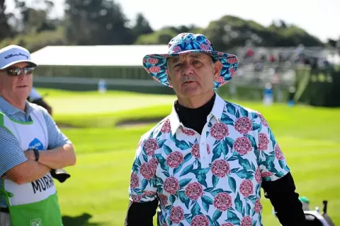Bill Murray at Pebble Beach, California, near Carmel (2017)