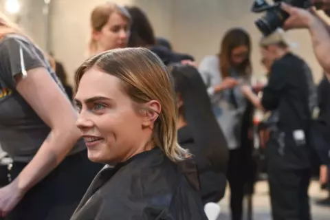 Cara Delevingne at Prada, Milan February 2019