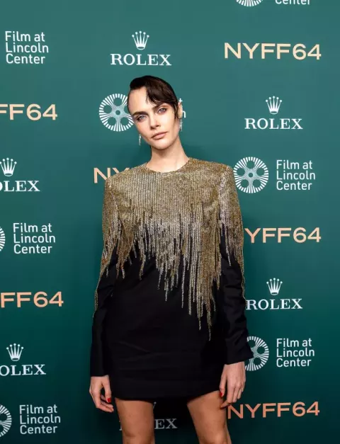 Cara Delevingne at 64th New York Film Festival in 2026 at Alice Tully Hall for the movie Club Kid