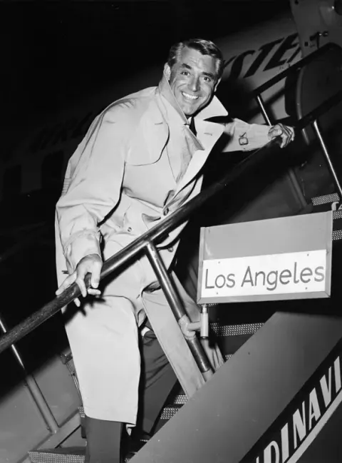 Cary Grant at Kastrup Airport CPH, Copenhagen, Denmark, 8 September 1956