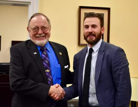 Chris Evans at the U.S. Capitol today (2019)