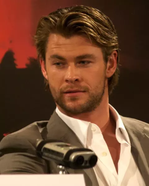 Chris Hemsworth at a press conference for Thor in London in April 2011
