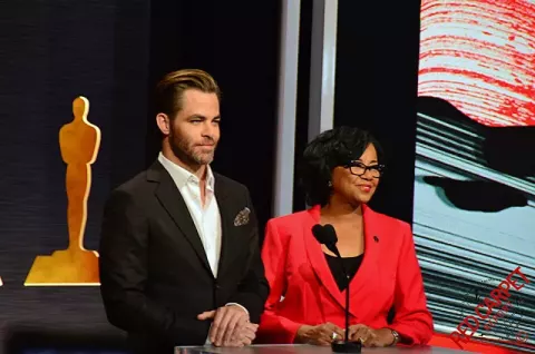 Chris Pine at the 87th Oscars Nominations Announcements on January 15 (2015)