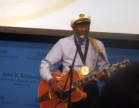 Chuck Berry at the JFK Presidential Library, Boston, Mass (2012)