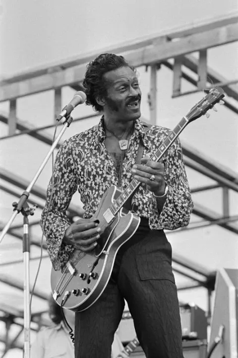 Chuck Berry at Ruisrock festival in Finland (1976)