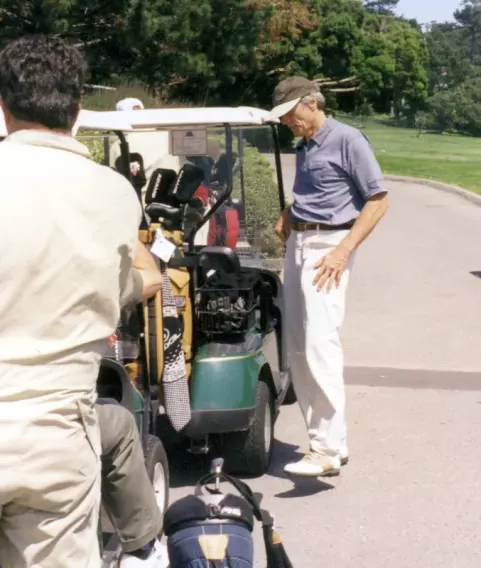 Clint Eastwood at the clubhouse (2012)