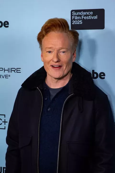 Conan O'Brien at the 2025 Sundance Film Festival for the movie If I Had Legs I'd Kick You (2022)