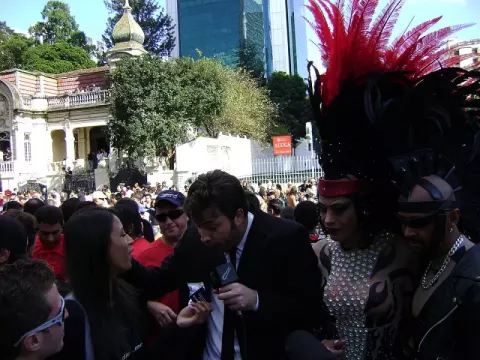 Danilo Gentili at 2009 Gay Pride in São Paulo