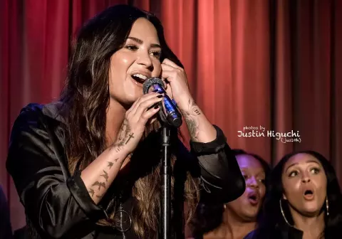 Demi Lovato at the Grammy Museum in downtown Los Angeles, California, on Saturday, September 16 (2017)