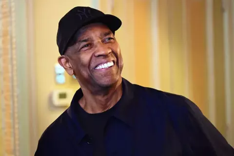 Denzel Washington at the unveiling of his Sardi's portrait (2025)