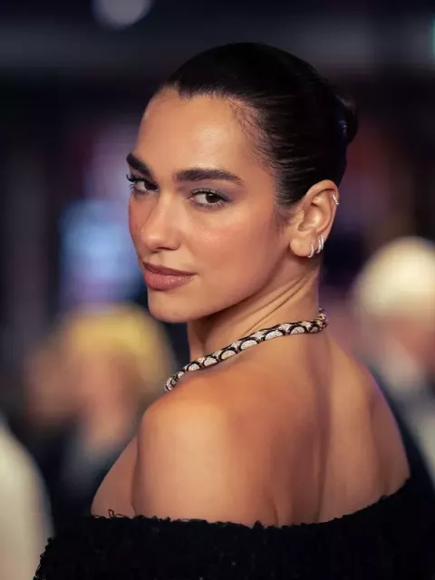 Dua Lipa at the premiere of Rosebush Pruning at the 2026 Berlin International Film Festival