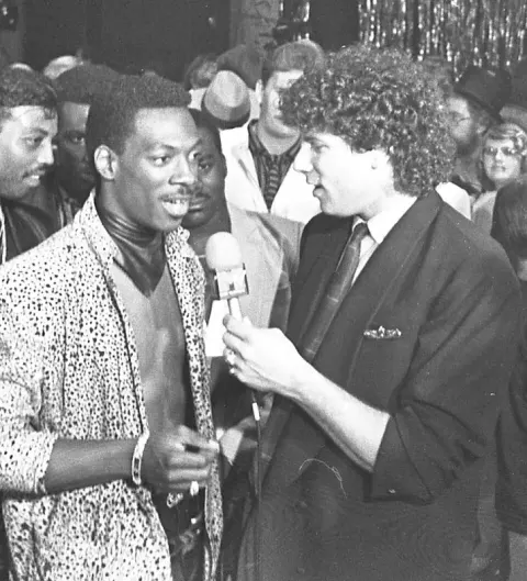 Eddie Murphy at premiere of motion picture Purple Rain (1984)