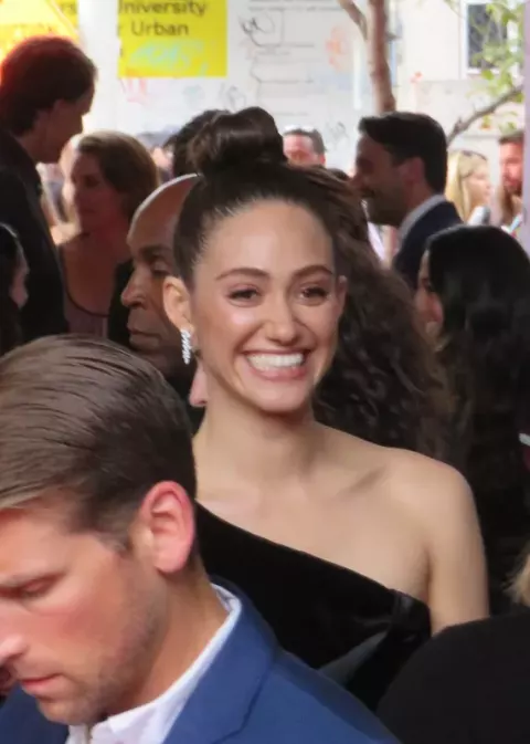 Emmy Rossum at the premiere of Homecoming (2018)