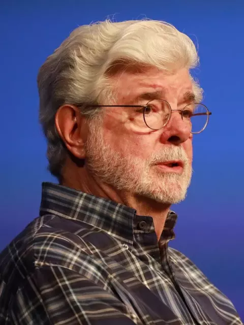 George Lucas at the 2024 Cannes Film Festival, during the session "An encounter with George Lucas"
