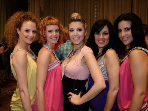 Gisela at a welcome party in Belgrade, Serbia, May 2008