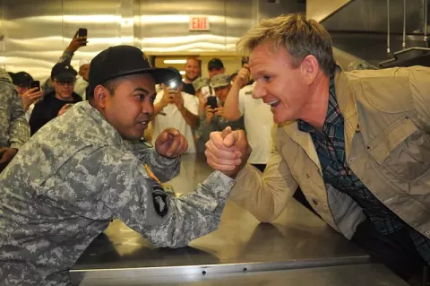 Gordon Ramsay at the Army's National Training Center (2014)