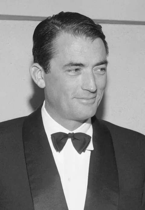 Gregory Peck at the 10th annual Golden Globe Awards held at the Ambassador Hotel in Los Angeles (1956)