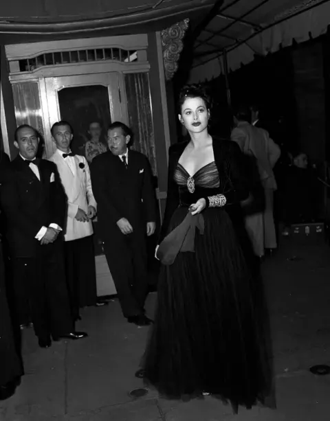 Hedy Lamarr at the Tales of Manhattan film premiere in Los Angeles (1942)