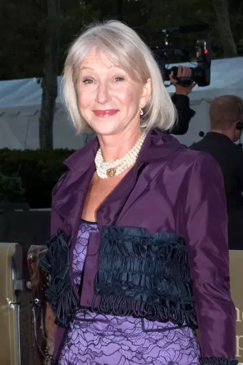Helen Mirren at the Metropolitan Opera opening in 2008