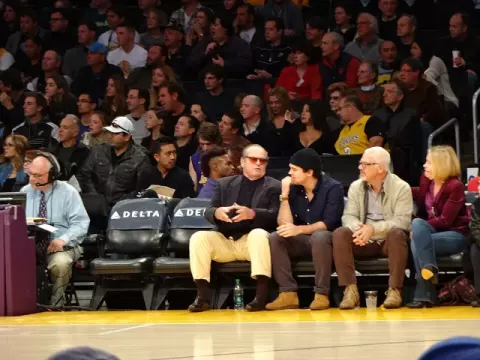 Jack Nicholson at the Staples Center (2013)