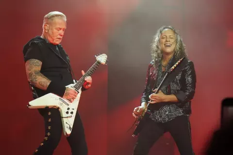 James Hetfield at Marvel Stadium in Melbourne, Australia on November 8 (2025)