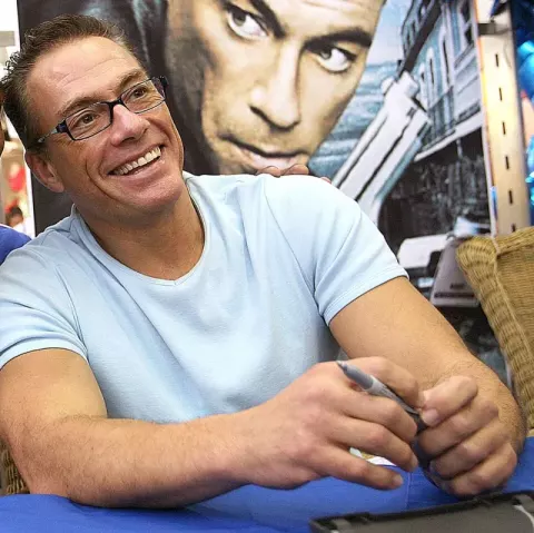 Jean-Claude Van Damme at the base exchange at Lackland Air Force Base, Texas (2007)