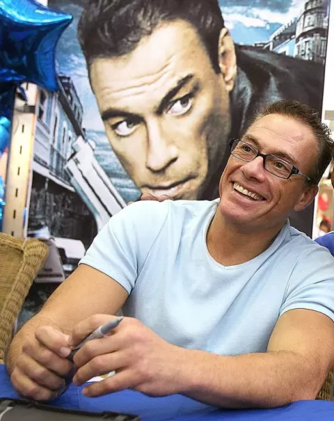 Jean-Claude Van Damme at the base exchange at Lackland Air Force Base, Texas (2007)