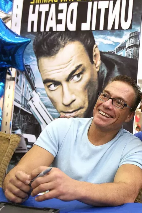 Jean-Claude Van Damme at the base exchange at Lackland Air Force Base, Texas (2010)