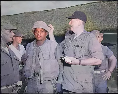 John Wayne at Chu Lai, South Vietnam in June 1966