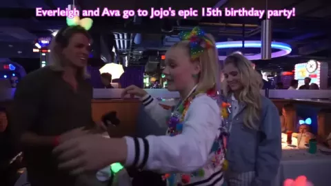 JoJo Siwa at her 15th birthday party in 2018 with Cole and Savannah LaBrant (2019)