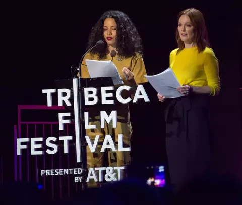 Julianne Moore at the 2018 Tribeca Film Festival