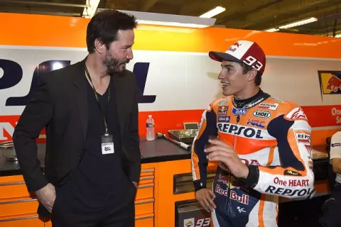 Keanu Reeves at the 2015 Grand Prix of the Americas