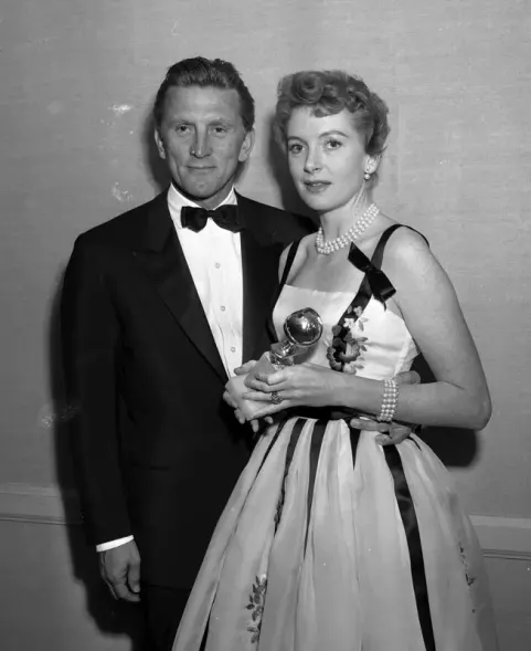 Kirk Douglas at the awards ceremony held at the Ambassador Hotel in Los Angeles (1957)