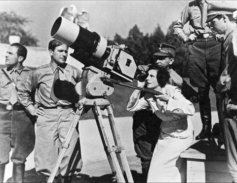Leni Riefenstahl at Reichsparteitagsgelände (1934)