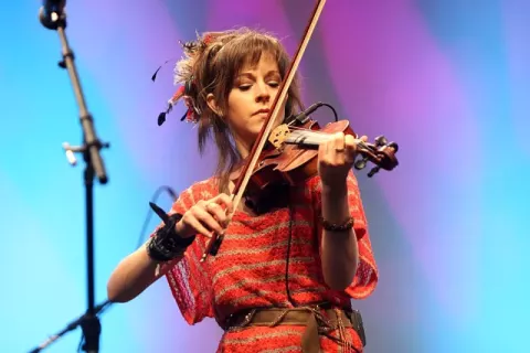 Lindsey Stirling at VidCon 2012 at the Anaheim Convention Center in Anaheim, California