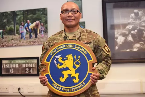 Michael Jackson at RAF Mildenhall, England, March 6 (2019)