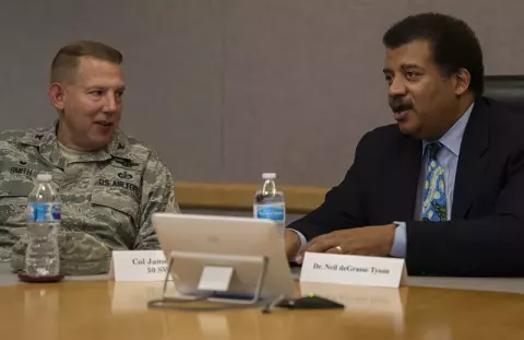 Neil deGrasse Tyson at Schriever Air Force Base, Colorado, Sept 23 (2019)