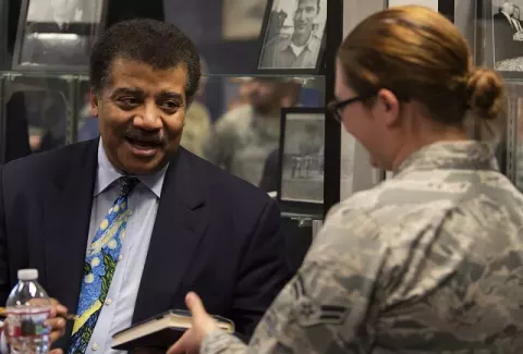 Neil deGrasse Tyson at Schriever Air Force Base, Colorado, Sept (2019)