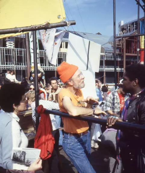 Pete Seeger at the South Street Seaport in lower Manhattan, circa Spring (1984)