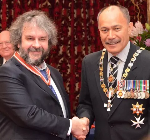 Peter Jackson at Government House, Wellington, on 17 September 2013
