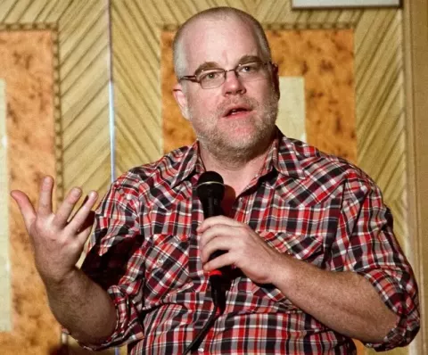Philip Seymour Hoffman at a Hudson Union Society event in September 2010
