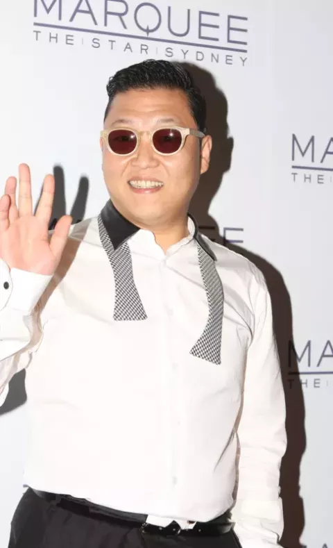 Psy at Marquee, The Star, Sydney, Australia Korean rap music sensation Psy (2012)